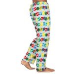 Women's Plush Pajama Lounge Pants with Twister Print