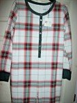 Plaid Union Suit Pajamas for Women - XXL