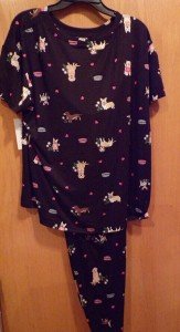 Women's Dog & Hearts Pajama Set in Various Sizes