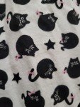 Black Cat Star Capri Pajama Pants for Women