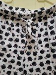 Black Cat Star Capri Pajama Pants for Women