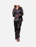 Silk Satin Long Sleeve Pajama Set for Women