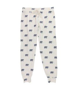 Black Bear Pajama Jogger Pants for Women