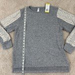 Chic Gray Lace Long Sleeve Pajama Set