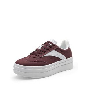 Women's Platform Lace-Up Sneakers - Wine Red