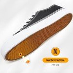 Black Lace-Up Canvas Sneakers for Women