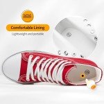 Red High Top Canvas Sneakers for Women