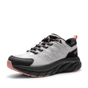 Lightweight Women's Hiking Shoes - Grey/Pink