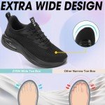 ZYEN Women's Extra Wide Air Cushion Running Shoes