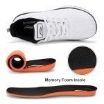 Lamincoa Women's White Wide Toe Sneakers