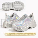 Niluber Women's Chunky Platform Sneakers - Multi Color