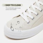 Women's White Platform Sneaker Casual Tennis Shoes