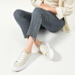 Women's White Platform Sneaker Casual Tennis Shoes