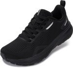 All Black Women's Wide Toe Athletic Sneakers