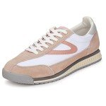 TRETORN Women's Vintage Lace-Up Sneakers, White/Blush