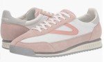 TRETORN Women's Vintage Lace-Up Sneakers, White/Blush