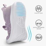 Lightweight Purple Slip-On Women's Walking Tennis Shoes