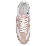 TRETORN Women's Vintage Lace-Up Sneakers, White/Blush