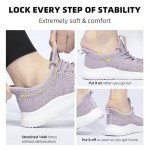 Lightweight Purple Slip-On Women's Walking Tennis Shoes