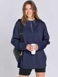 Cozy Oversized Quarter Zip Hoodie for Women