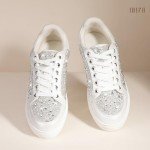 Bling Rhinestone White Sneakers for Women