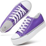 Stylish Women's Platform Sneakers in Dark Purple