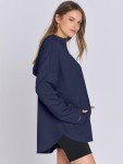 Cozy Oversized Quarter Zip Hoodie for Women