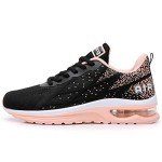 GANNOU Women's Peach Black Athletic Running Sneakers