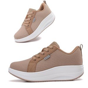 Stylish Orthopedic Tennis Sneakers for Women - Khaki