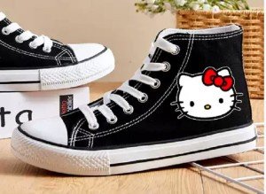 Hello Kitty Women's High Top Canvas Sneakers