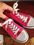 Pink Canvas Tennis Sneakers for Women Size 6