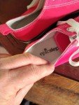 Pink Canvas Tennis Sneakers for Women Size 6