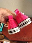 Pink Canvas Tennis Sneakers for Women Size 6