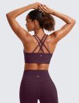 Deep Purple Strappy Longline Sports Bra for Women
