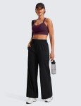 Deep Purple Strappy Longline Sports Bra for Women