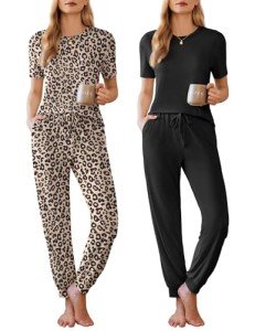 Ekouaer Women's Soft Pajama Sets with Pockets