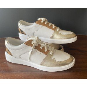 Cole Haan Women's White Gold Sneakers, Size 9