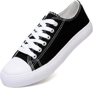 Black Canvas Women's Sneakers - Size 5