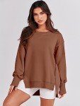 Cozy Oversized Crew Neck Sweatshirt for Women