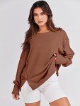 Cozy Oversized Crew Neck Sweatshirt for Women
