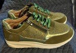 Women's Green Sequined Athletic Sneakers for All Activities