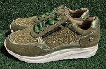 Women's Green Sequined Athletic Sneakers for All Activities