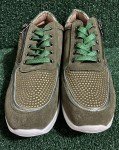 Women's Green Sequined Athletic Sneakers for All Activities