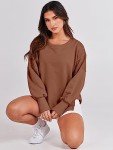 Cozy Oversized Crew Neck Sweatshirt for Women