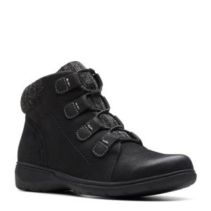 Clarks Women’s Black Nubuck Carleigh Jade Ankle Boot