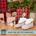 Dearfoams Women's Latte Furry Foldover Boot Slippers