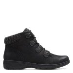 Clarks Women’s Black Nubuck Carleigh Jade Ankle Boot