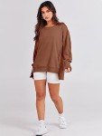 Cozy Oversized Crew Neck Sweatshirt for Women