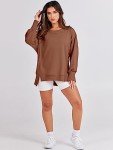 Cozy Oversized Crew Neck Sweatshirt for Women