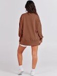 Cozy Oversized Crew Neck Sweatshirt for Women